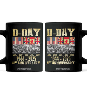 D Day 81st Anniversary Honor History Normandy WWII Coffee Mug TS11 Black Print Your Wear