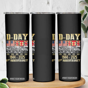 D Day 81st Anniversary Honor History Normandy WWII Skinny Tumbler TS11 Print Your Wear