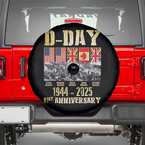 D Day 81st Anniversary Honor History Normandy WWII Spare Tire Cover TS11 Black Print Your Wear