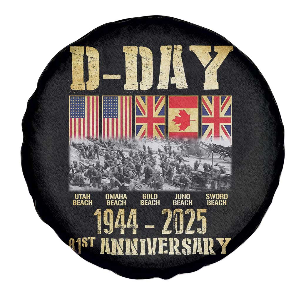 D Day 81st Anniversary Honor History Normandy WWII Spare Tire Cover TS11 Print Your Wear