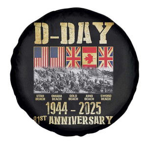 D Day 81st Anniversary Honor History Normandy WWII Spare Tire Cover TS11 Print Your Wear