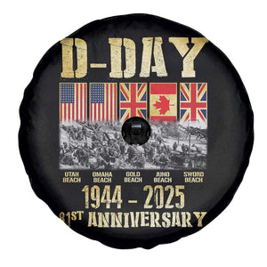 D Day 81st Anniversary Honor History Normandy WWII Spare Tire Cover TS11 Print Your Wear