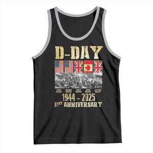 D Day 81st Anniversary Honor History Normandy WWII Tank Top TS11 Black Athletic Heather Print Your Wear