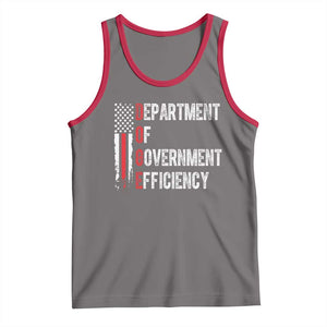 DOGE Department Of Government Efficiency Tank Top D.O.G.E. Partiotic US Flag TS10 Deep Heather Red Print Your Wear
