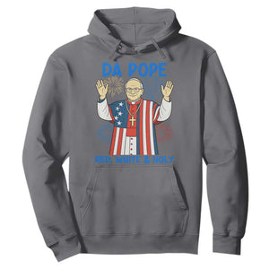 Da Pope Funny 4th of July Hoodie Red White and Holy Patriotic Catholic TS02 Charcoal Print Your Wear