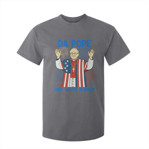 Da Pope Funny 4th of July T Shirt For Kid Red White and Holy Patriotic Catholic TS02 Charcoal Print Your Wear