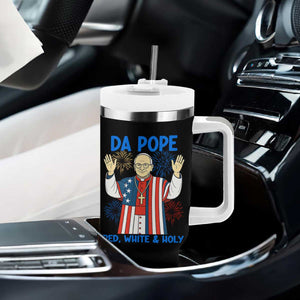 Da Pope Funny 4th of July Tumbler With Handle Red White and Holy Patriotic Catholic TS02 Print Your Wear