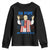 Da Pope Funny 4th of July Youth Sweatshirt Red White and Holy Patriotic Catholic TS02 Black Print Your Wear