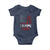 Da Pope Leo XIV Baby Onesie From America Chicago America US Flag TS10 Navy Print Your Wear