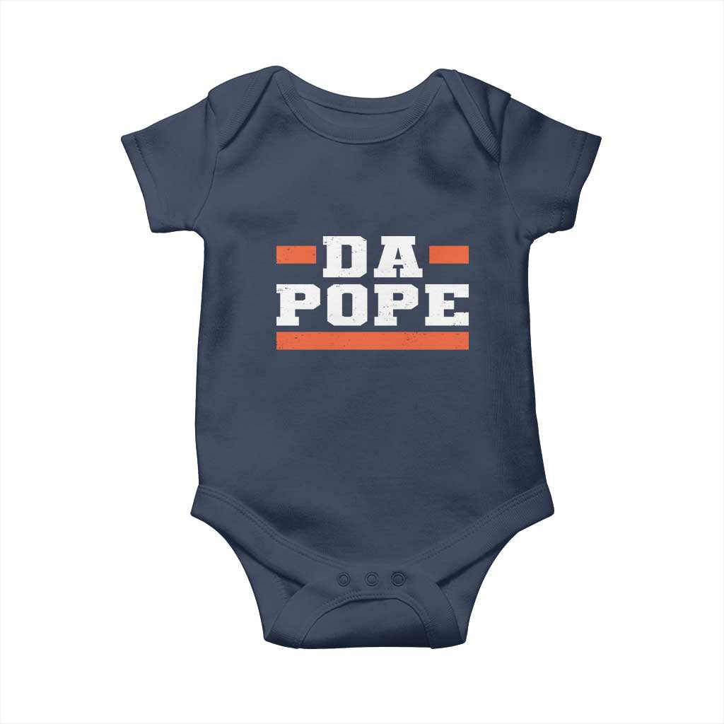 Da Pope Leo XIV Baby Onesie From America Chicago TS10 Navy Print Your Wear