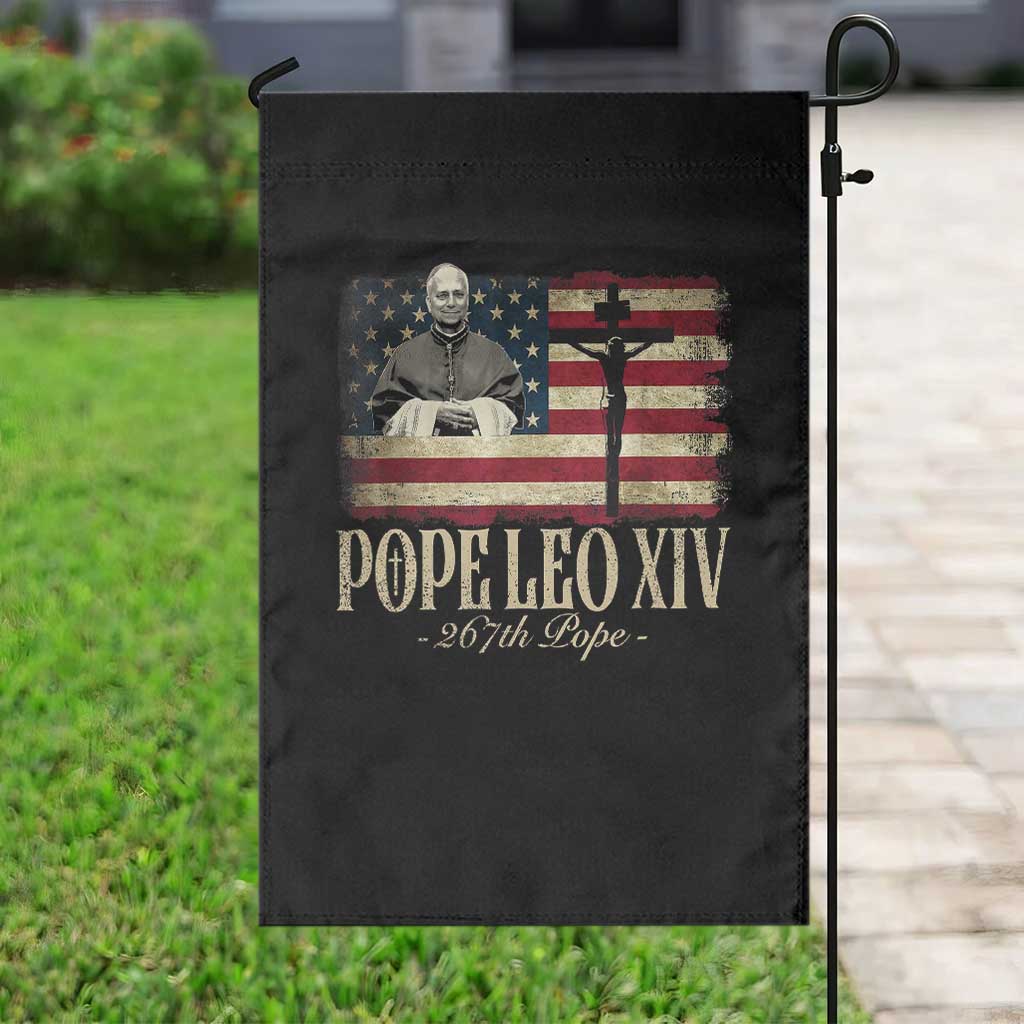 Da Pope Leo XIV Garden Flag From America Chicago USA Flag Cross TS10 Print Your Wear