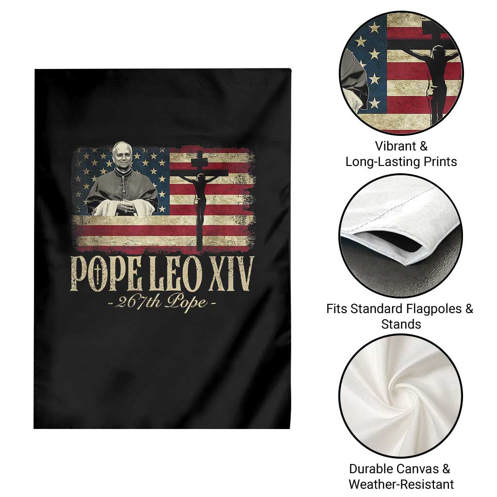 Da Pope Leo XIV Garden Flag From America Chicago USA Flag Cross TS10 Print Your Wear