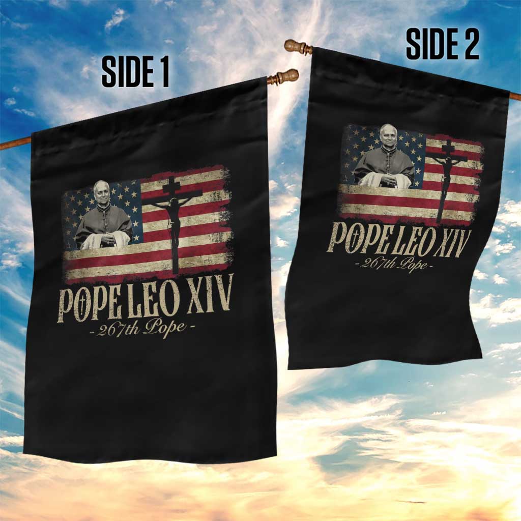 Da Pope Leo XIV Garden Flag From America Chicago USA Flag Cross TS10 Print Your Wear