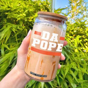 Da Pope Leo XIV Glass Can From America Chicago TS10 Print Your Wear