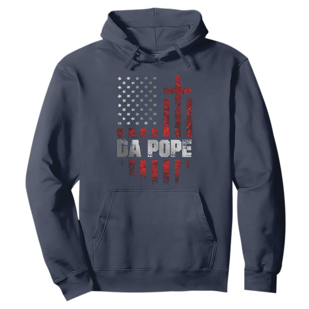 Da Pope Leo XIV Hoodie From America Chicago America US Flag TS10 Navy Print Your Wear