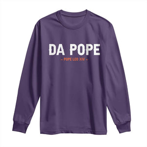 Da Pope Leo XIV Long Sleeve Shirt 267th Pope Catholic Chicago Pride TS02 Purple Print Your Wear