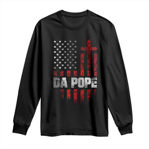 Da Pope Leo XIV Long Sleeve Shirt From America Chicago America US Flag TS10 Black Print Your Wear
