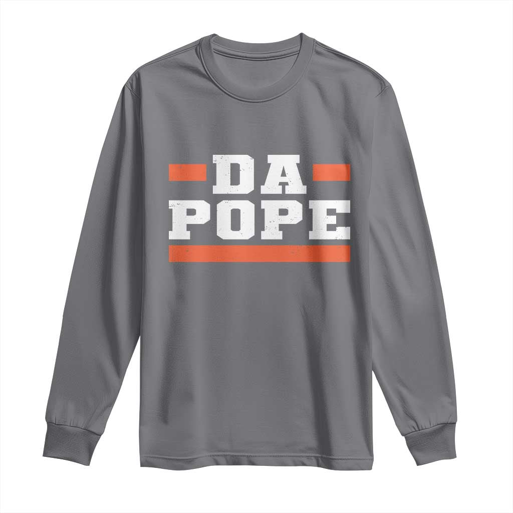 Da Pope Leo XIV Long Sleeve Shirt From America Chicago TS10 Charcoal Print Your Wear