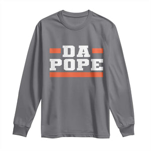 Da Pope Leo XIV Long Sleeve Shirt From America Chicago TS10 Charcoal Print Your Wear
