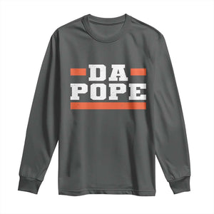 Da Pope Leo XIV Long Sleeve Shirt From America Chicago TS10 Dark Heather Print Your Wear