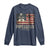 Da Pope Leo XIV Long Sleeve Shirt From America Chicago USA Flag Cross TS10 Navy Print Your Wear