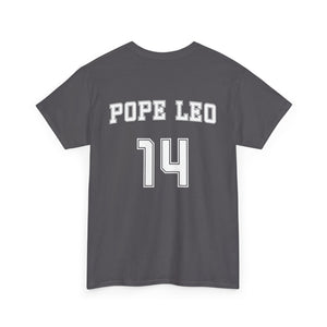 Da Pope Leo XIV Number 14 Custom Sports Jersey Back T Shirt TS02 Charcoal Print Your Wear
