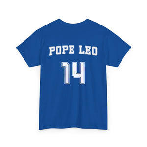 Da Pope Leo XIV Number 14 Custom Sports Jersey Back T Shirt TS02 Royal Blue Print Your Wear