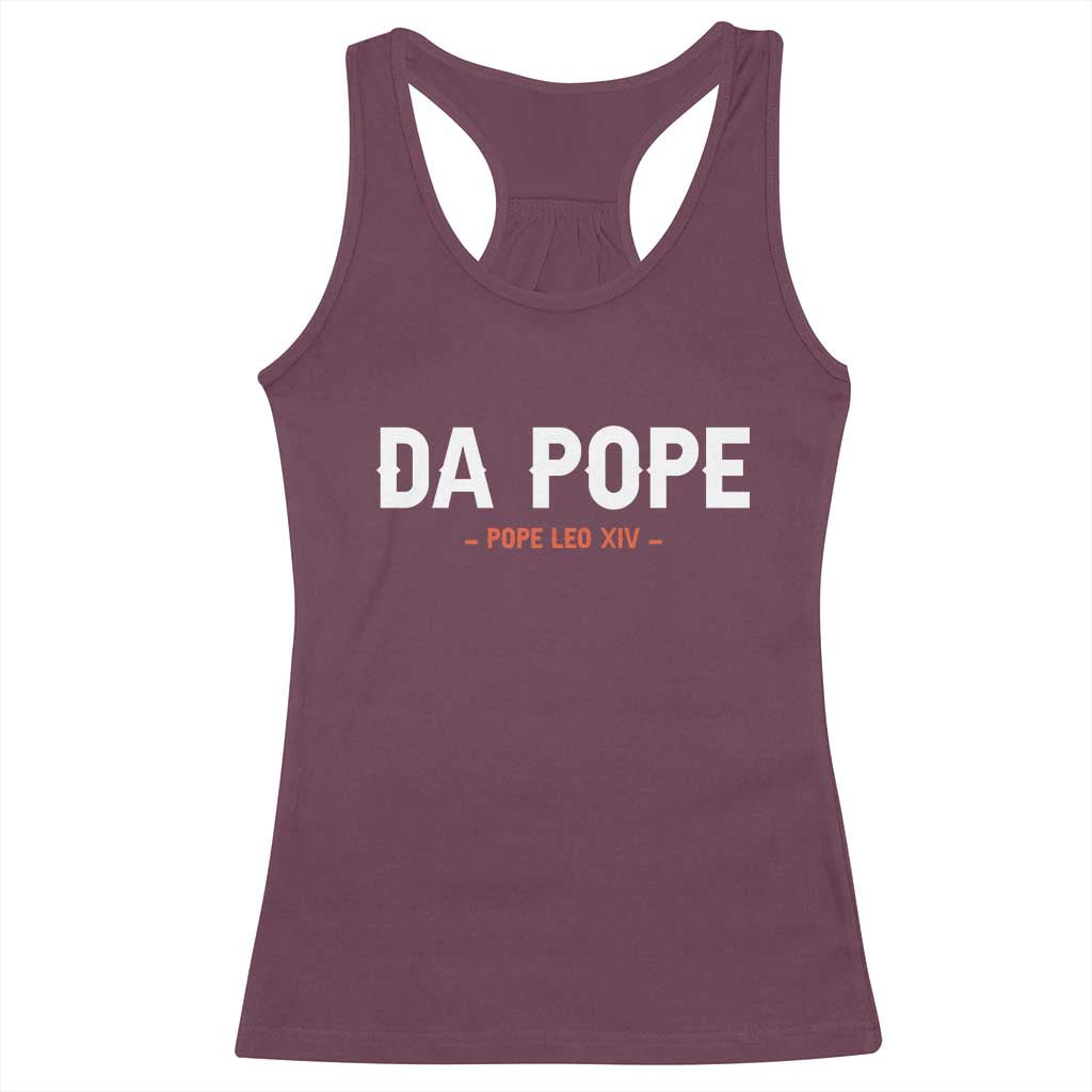 Da Pope Leo XIV Racerback Tank Top 267th Pope Catholic Chicago Pride TS02 Maroon Print Your Wear