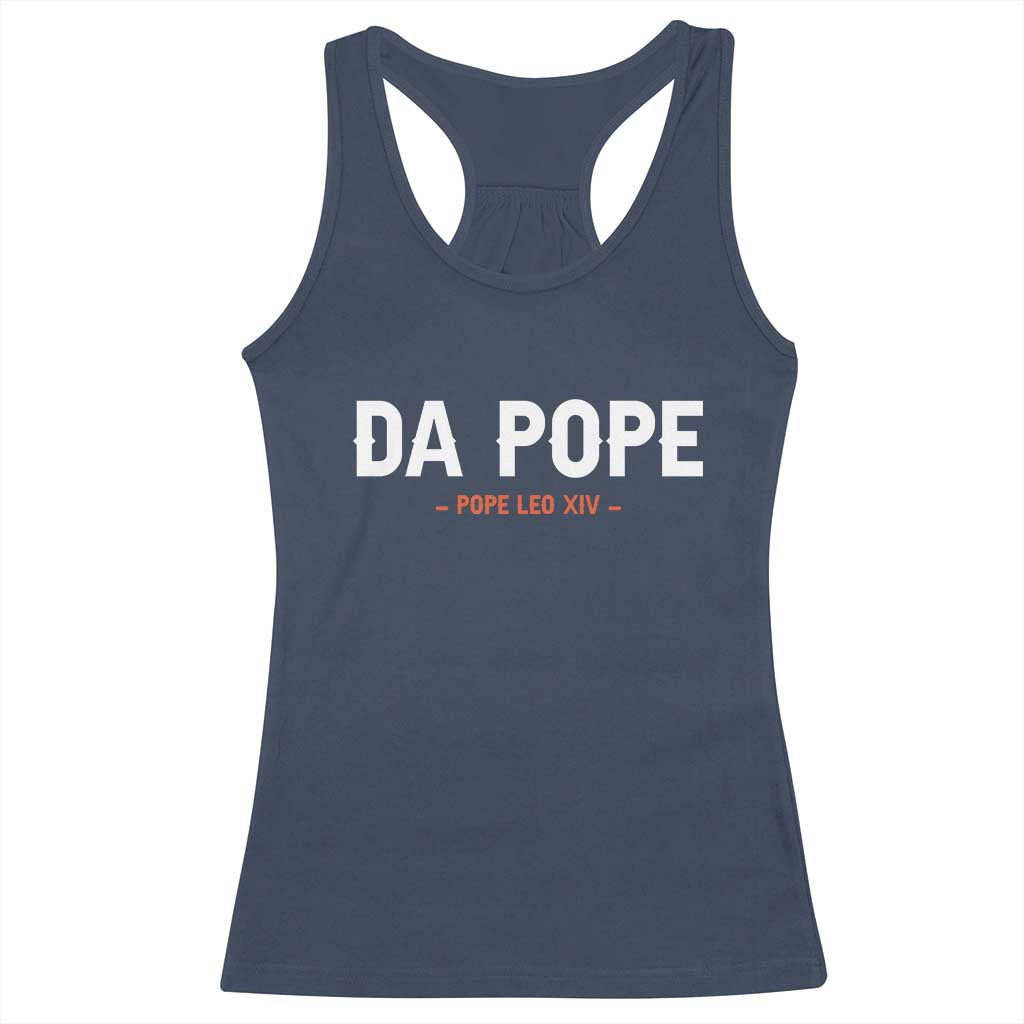 Da Pope Leo XIV Racerback Tank Top 267th Pope Catholic Chicago Pride TS02 Navy Print Your Wear