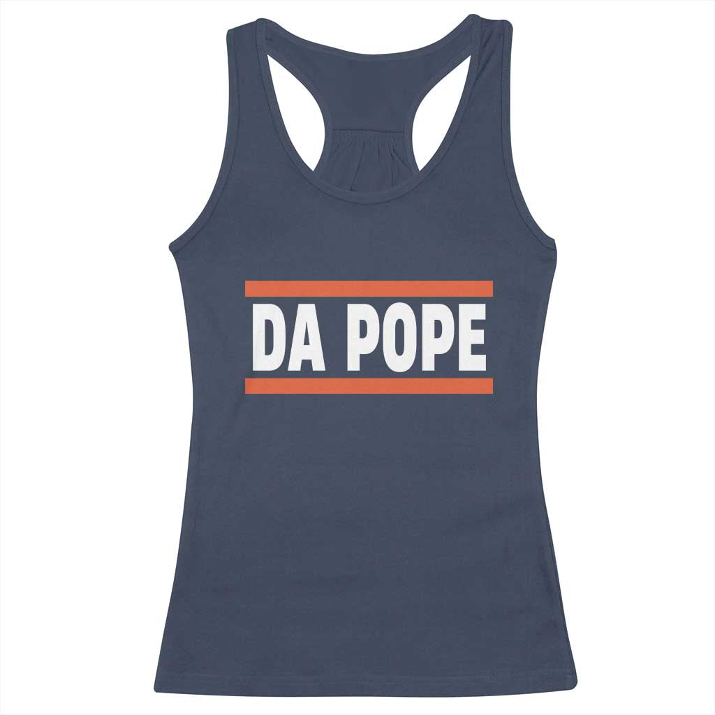 Da Pope Leo XIV Racerback Tank Top Cardinal Robert Francis Prevost 267th Pope TS02 Navy Print Your Wear