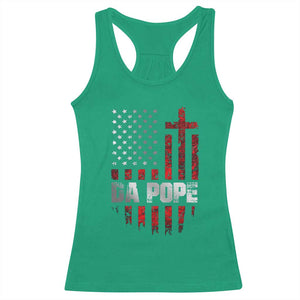 Da Pope Leo XIV Racerback Tank Top From America Chicago America US Flag TS10 Irish Green Print Your Wear