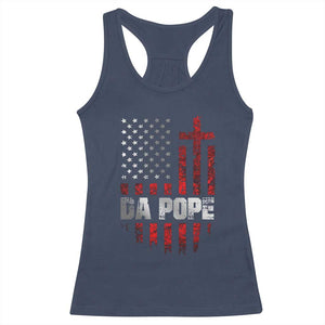 Da Pope Leo XIV Racerback Tank Top From America Chicago America US Flag TS10 Navy Print Your Wear
