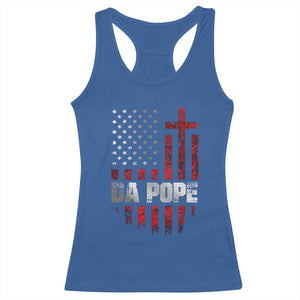 Da Pope Leo XIV Racerback Tank Top From America Chicago America US Flag TS10 Royal Blue Print Your Wear