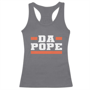 Da Pope Leo XIV Racerback Tank Top From America Chicago TS10 Charcoal Print Your Wear