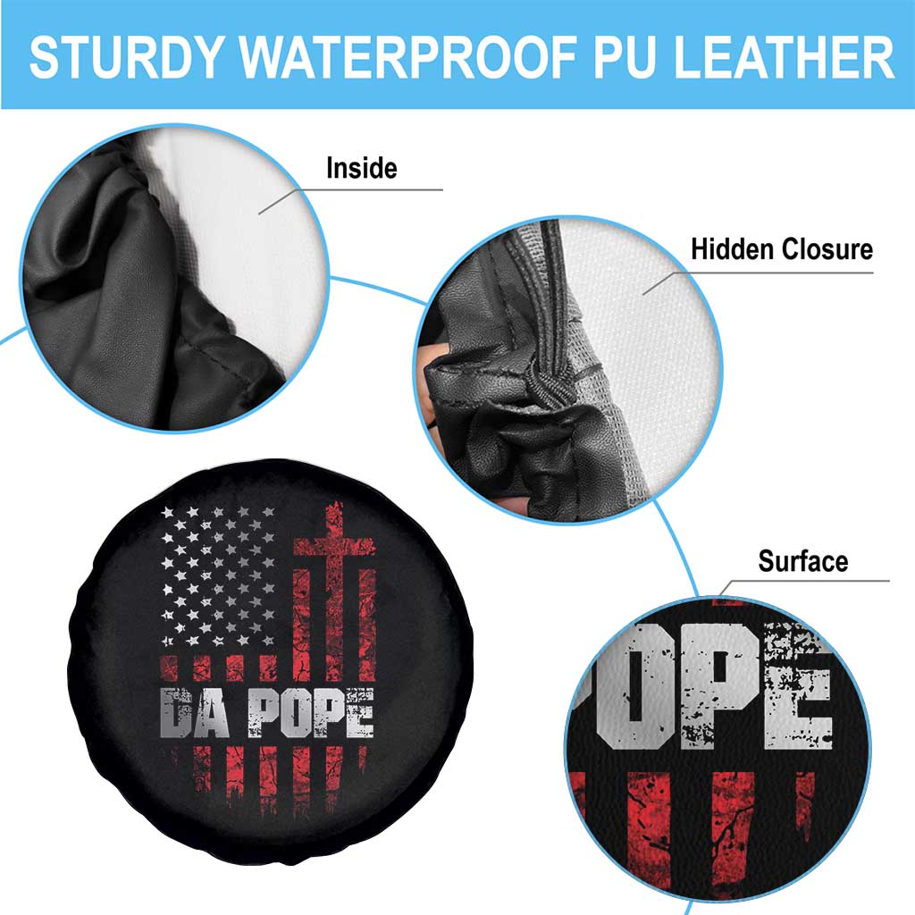 Da Pope Leo XIV Spare Tire Cover From America Chicago America US Flag TS10 Print Your Wear
