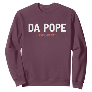 Da Pope Leo XIV Sweatshirt 267th Pope Catholic Chicago Pride TS02 Maroon Print Your Wear