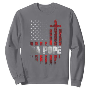 Da Pope Leo XIV Sweatshirt From America Chicago America US Flag TS10 Charcoal Print Your Wear