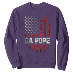 Da Pope Leo XIV Sweatshirt From America Chicago America US Flag TS10 Purple Print Your Wear