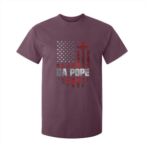Da Pope Leo XIV T Shirt For Kid From America Chicago America US Flag TS10 Maroon Print Your Wear