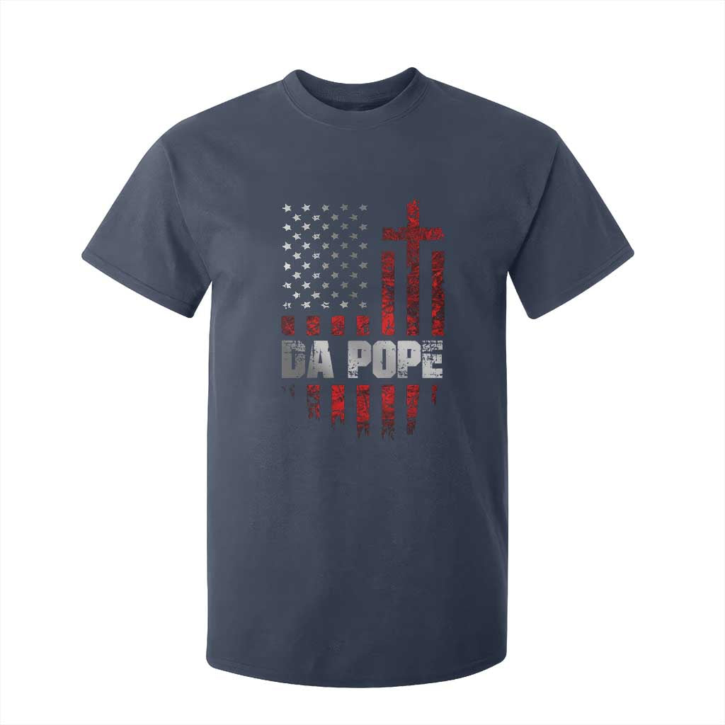Da Pope Leo XIV T Shirt For Kid From America Chicago America US Flag TS10 Navy Print Your Wear