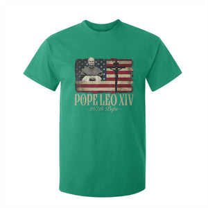 Da Pope Leo XIV T Shirt For Kid From America Chicago USA Flag Cross TS10 Irish Green Print Your Wear