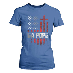 Da Pope Leo XIV T Shirt For Women From America Chicago America US Flag TS10 Royal Blue Print Your Wear