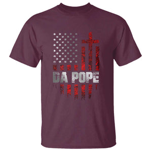 Da Pope Leo XIV T Shirt From America Chicago America US Flag TS10 Maroon Print Your Wear