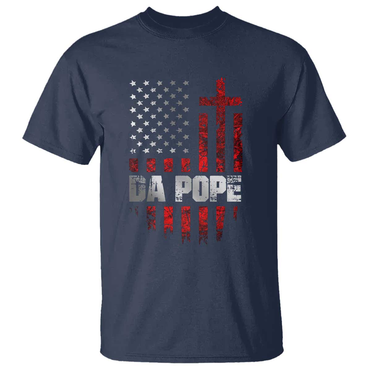 Da Pope Leo XIV T Shirt From America Chicago America US Flag TS10 Navy Print Your Wear