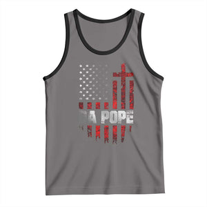 Da Pope Leo XIV Tank Top From America Chicago America US Flag TS10 Deep Heather Black Print Your Wear