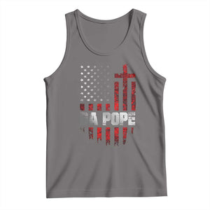 Da Pope Leo XIV Tank Top From America Chicago America US Flag TS10 Deep Heather Print Your Wear
