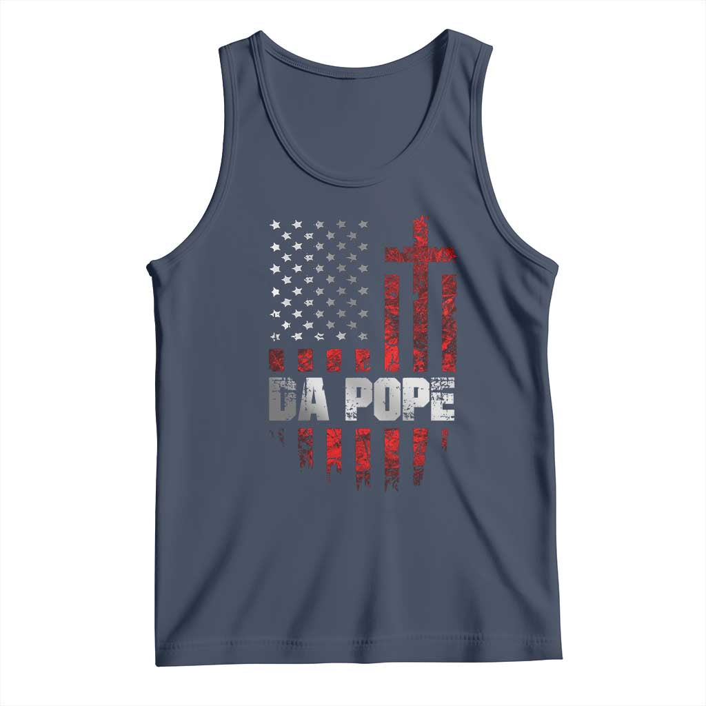 Da Pope Leo XIV Tank Top From America Chicago America US Flag TS10 Navy Print Your Wear