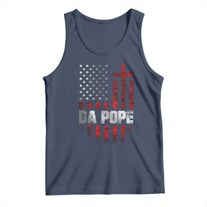 Da Pope Leo XIV Tank Top From America Chicago America US Flag TS10 Navy Print Your Wear