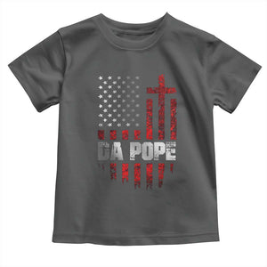 Da Pope Leo XIV Toddler T Shirt From America Chicago America US Flag TS10 Dark Heather Print Your Wear