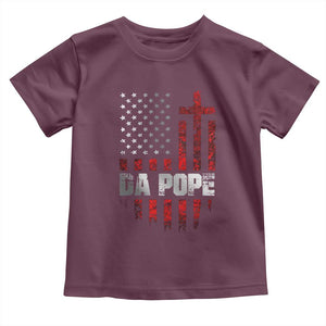 Da Pope Leo XIV Toddler T Shirt From America Chicago America US Flag TS10 Maroon Print Your Wear